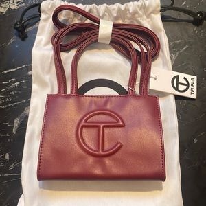 Telfar maroon small shopper